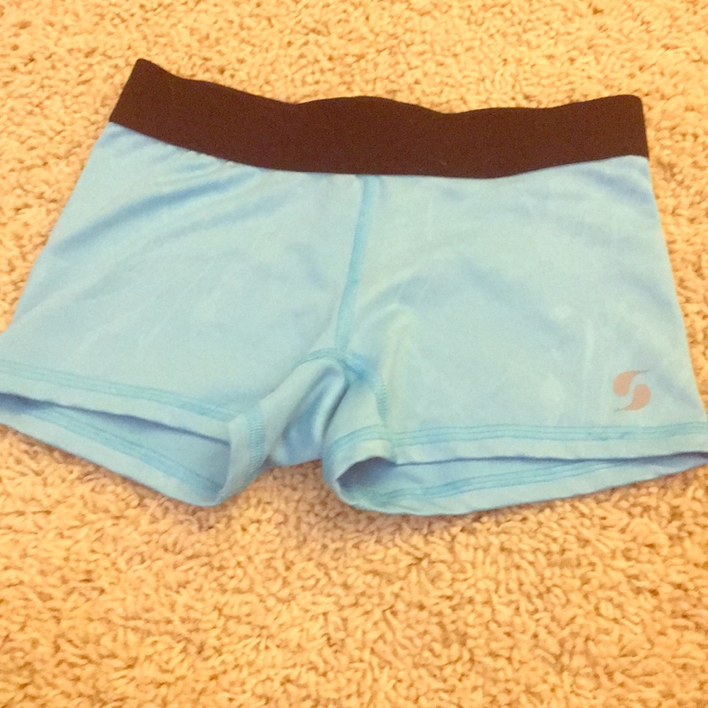 Cheer/gymnastics SOFFE shorts! Blue with lines!